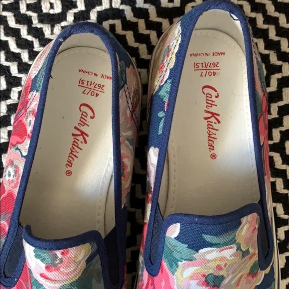 Cath Kidston Shoes Catch Kidston Floral Canvas Slip On